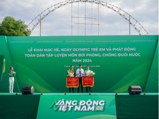 Nestlé MILO đồng hành cùng Lễ phát động toàn dân  tập luyện môn bơi phòng, chống đuối nước năm 2024